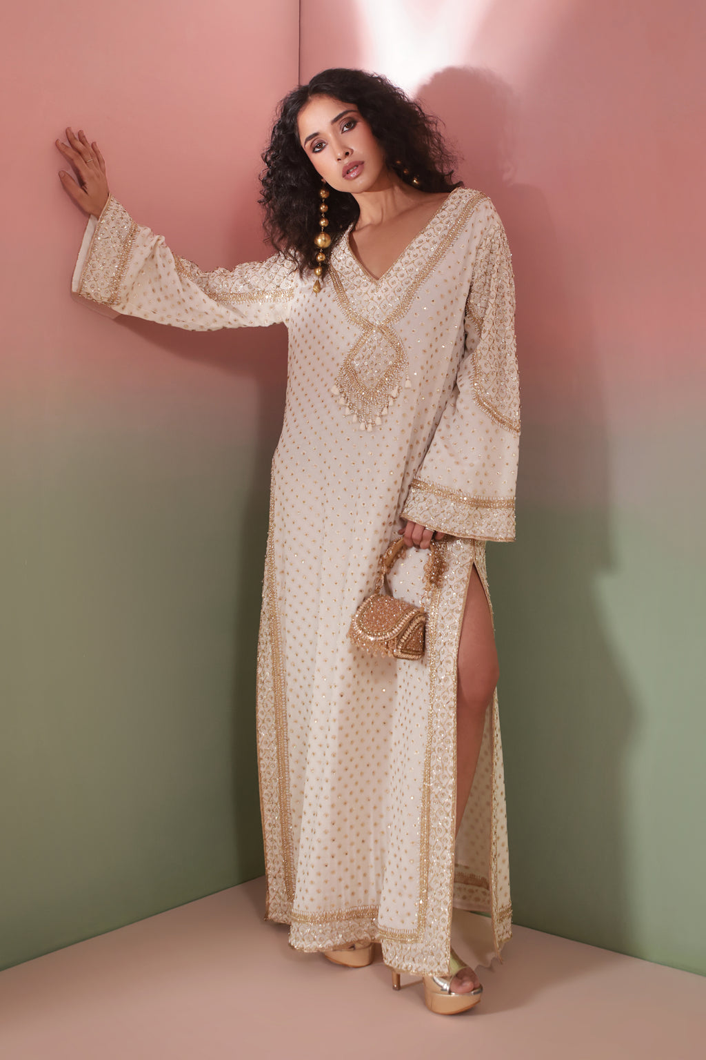 Chandni Ivory Kaftan