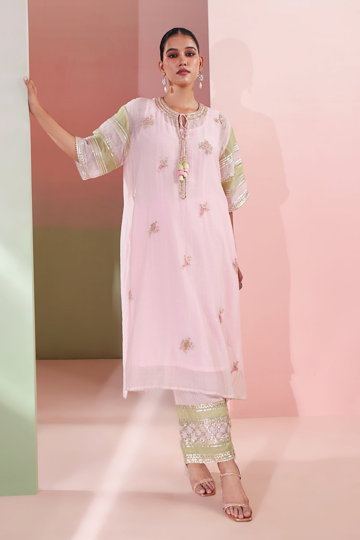 Gulabo Mint Kaftan Set