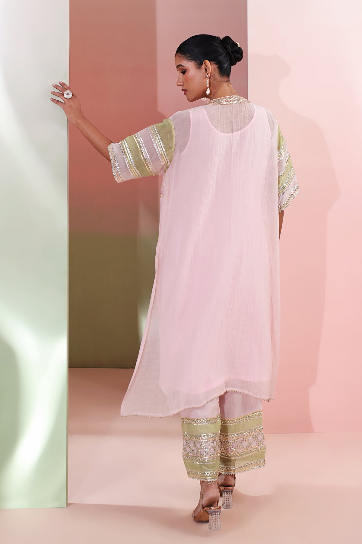 Gulabo Mint Kaftan Set