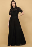 BLACK LACED JUMPSUIT