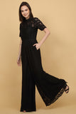 BLACK LACED JUMPSUIT