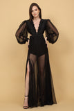 BLACK SHEER GOWN