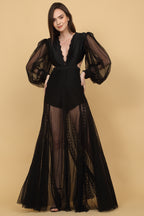 Black Sheer Gown