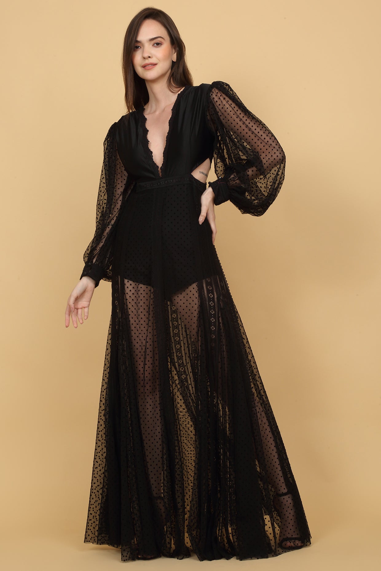 Black Sheer Gown