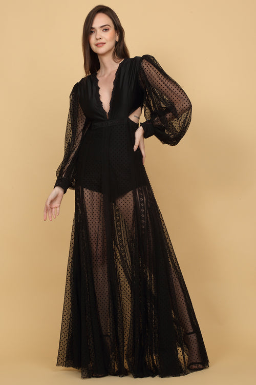 Black Sheer Gown
