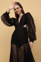 Black Sheer Gown