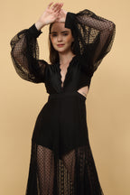 Black Sheer Gown