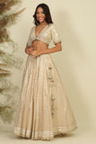 Ivory Chanderi Lehenga Set