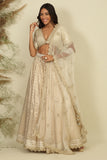 Ivory Chanderi Lehenga Set