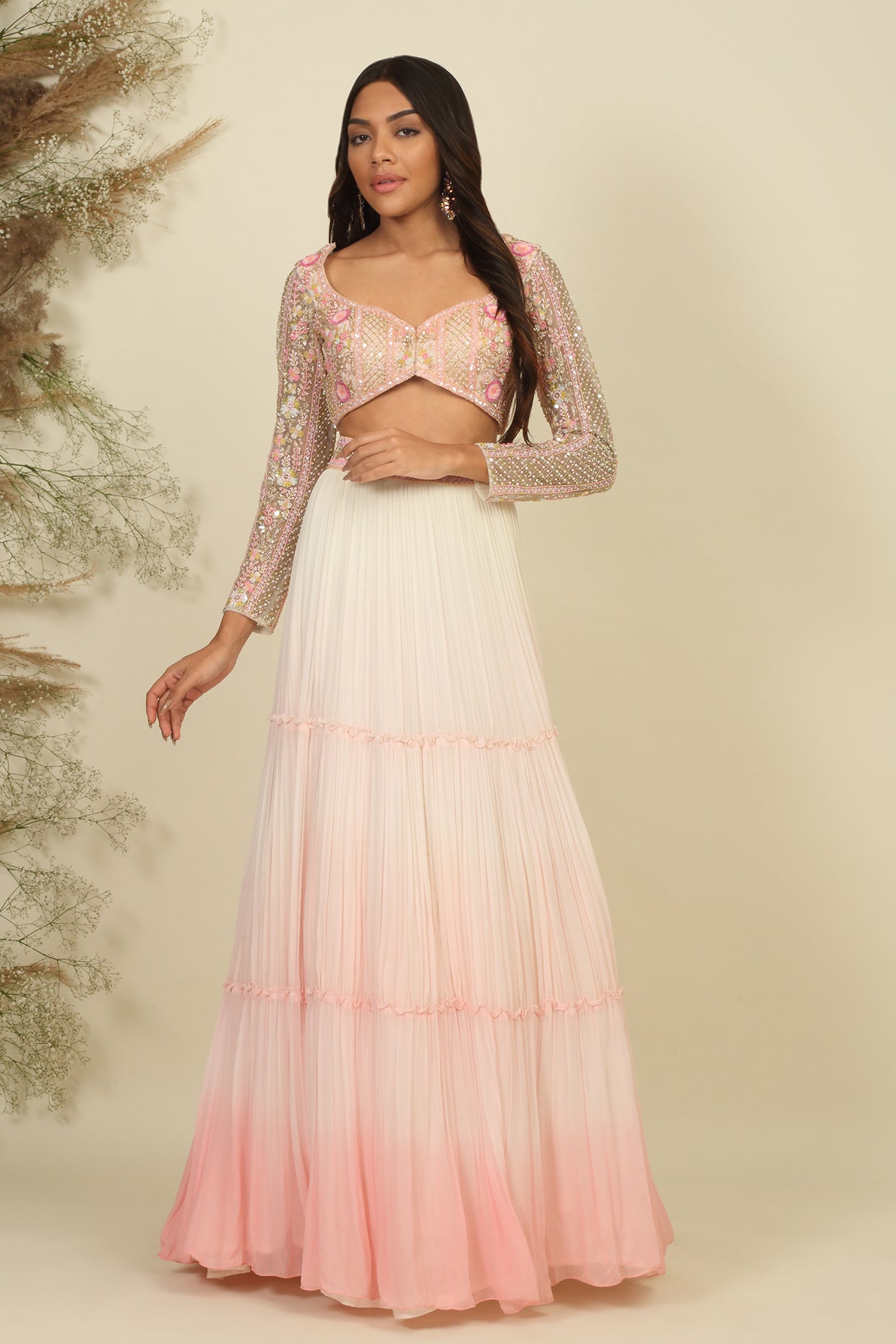 Sunset Serenade Ombre Lehenga Ensemble