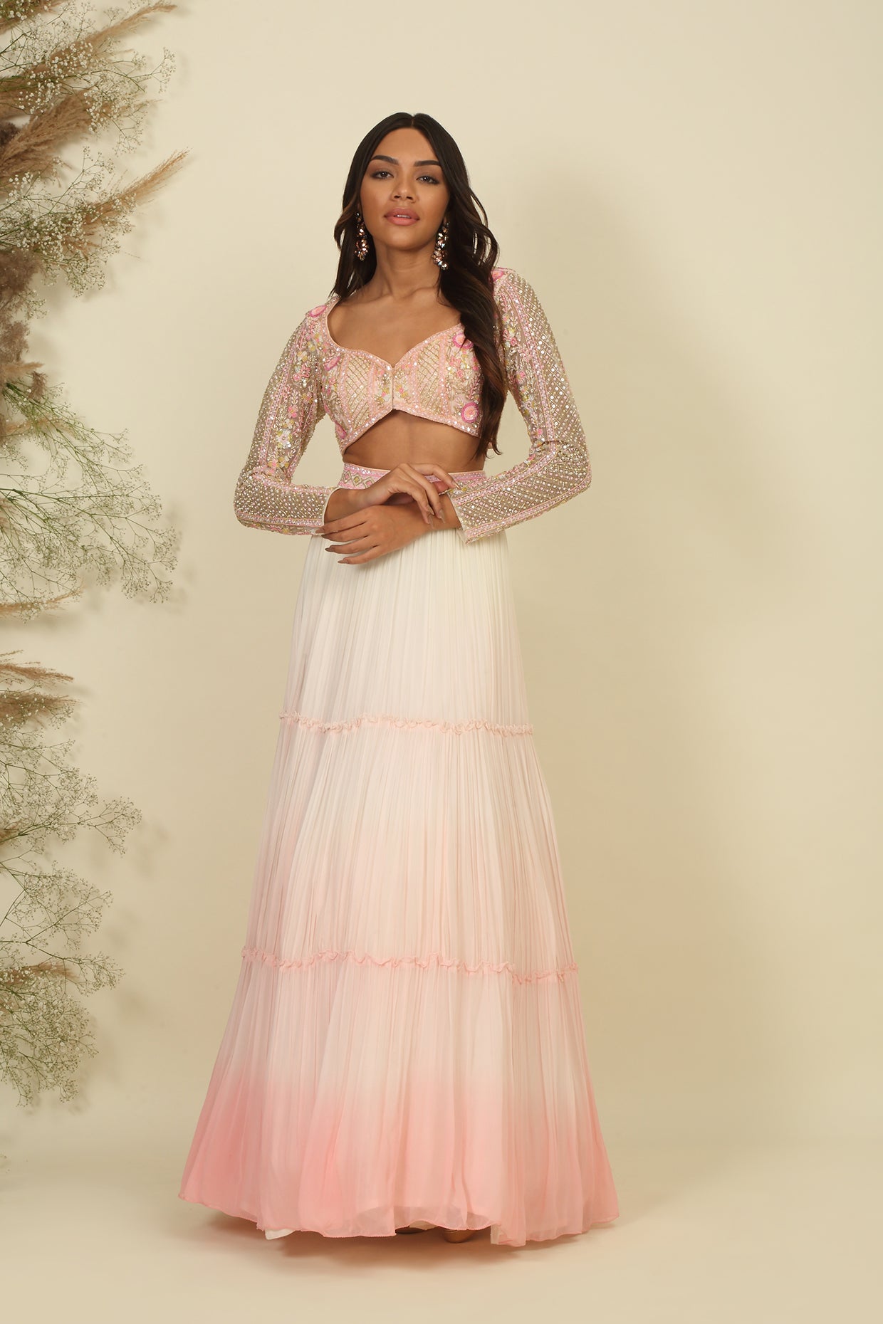 Sunset Serenade Ombre Lehenga Ensemble