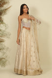 Ivory Chanderi Lehenga Set