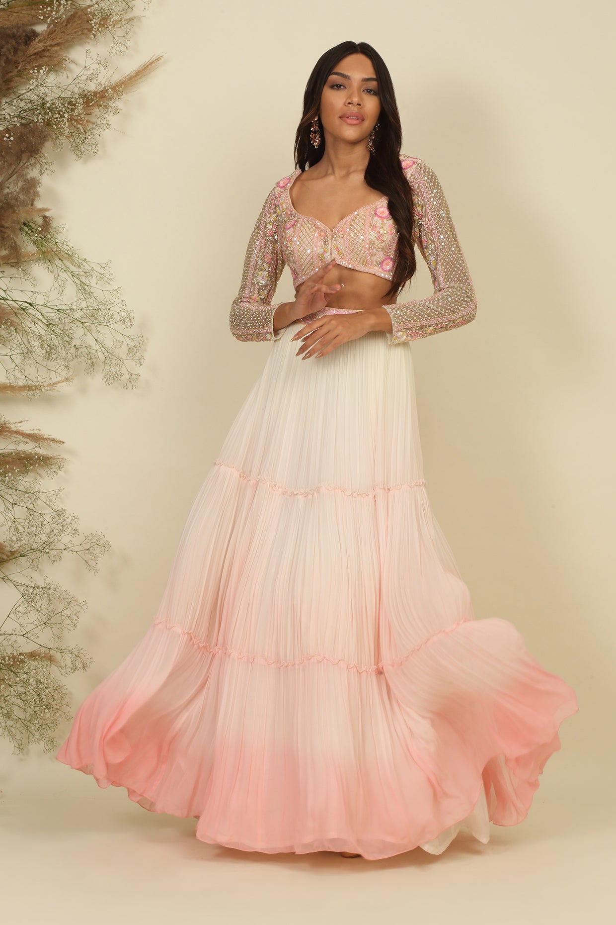 Sunset Serenade Ombre Lehenga Ensemble