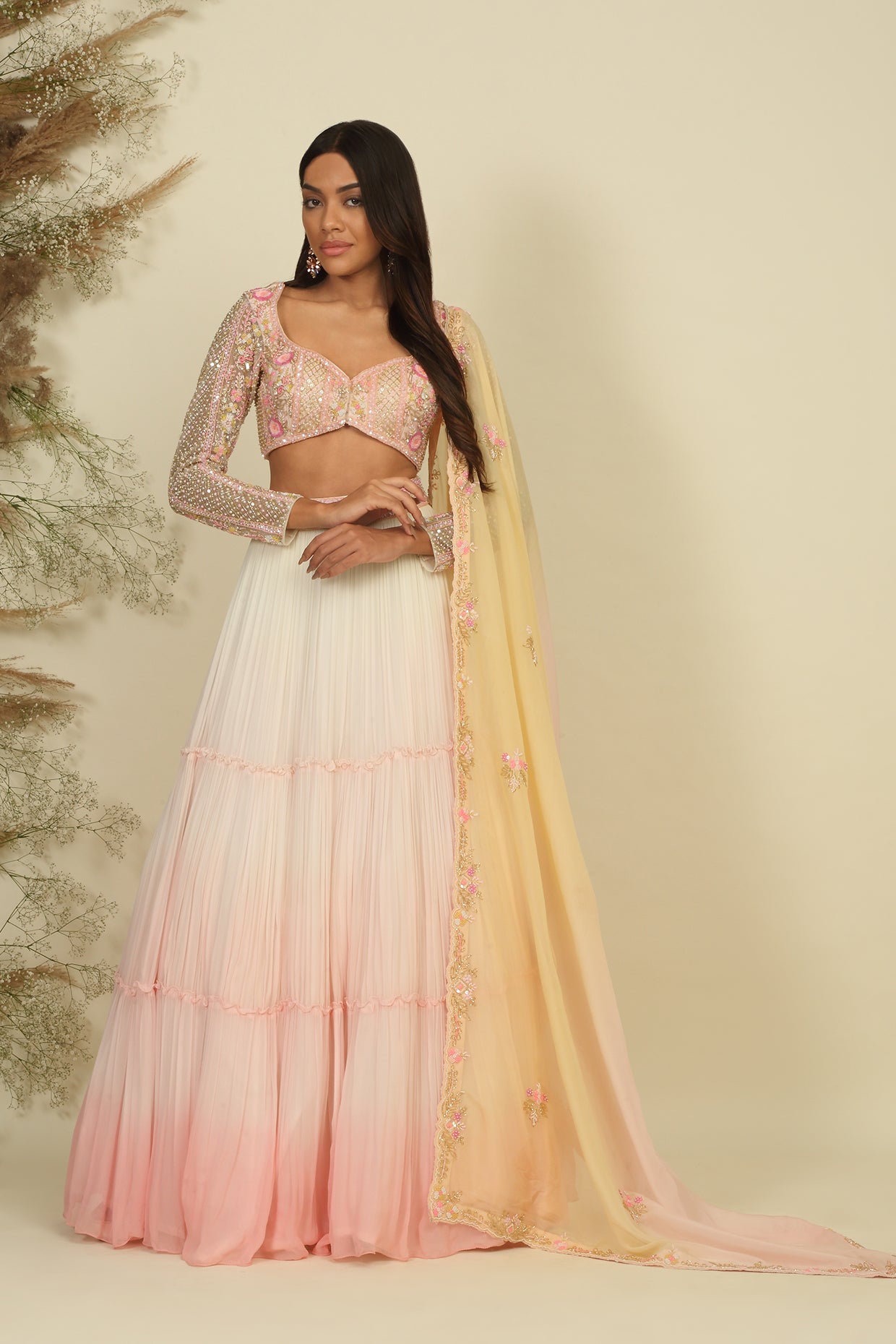 Sunset Serenade Ombre Lehenga Ensemble