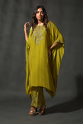 Bright Yelllow Green Kaftan Set