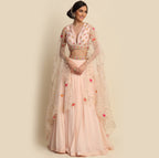Blush Pink Georgette Lehenga Set