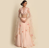 Blush Pink Georgette Lehenga Set