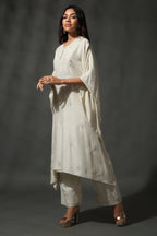 Ivory Silk Kaftan Set