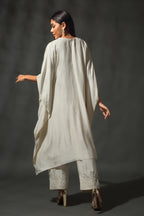 Ivory Silk Kaftan Set