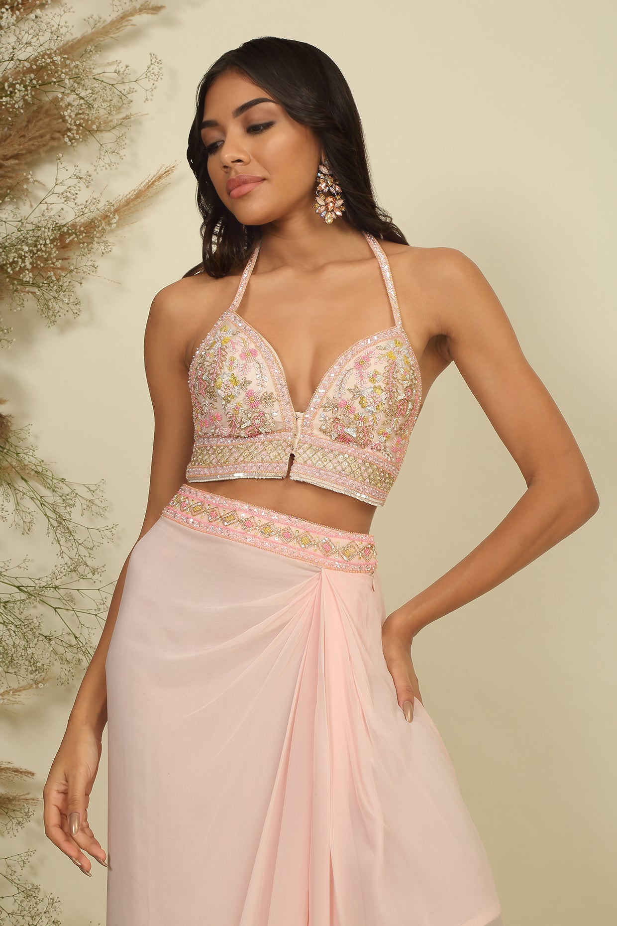 Serene Drapes Ombre Dhoti Ensemble