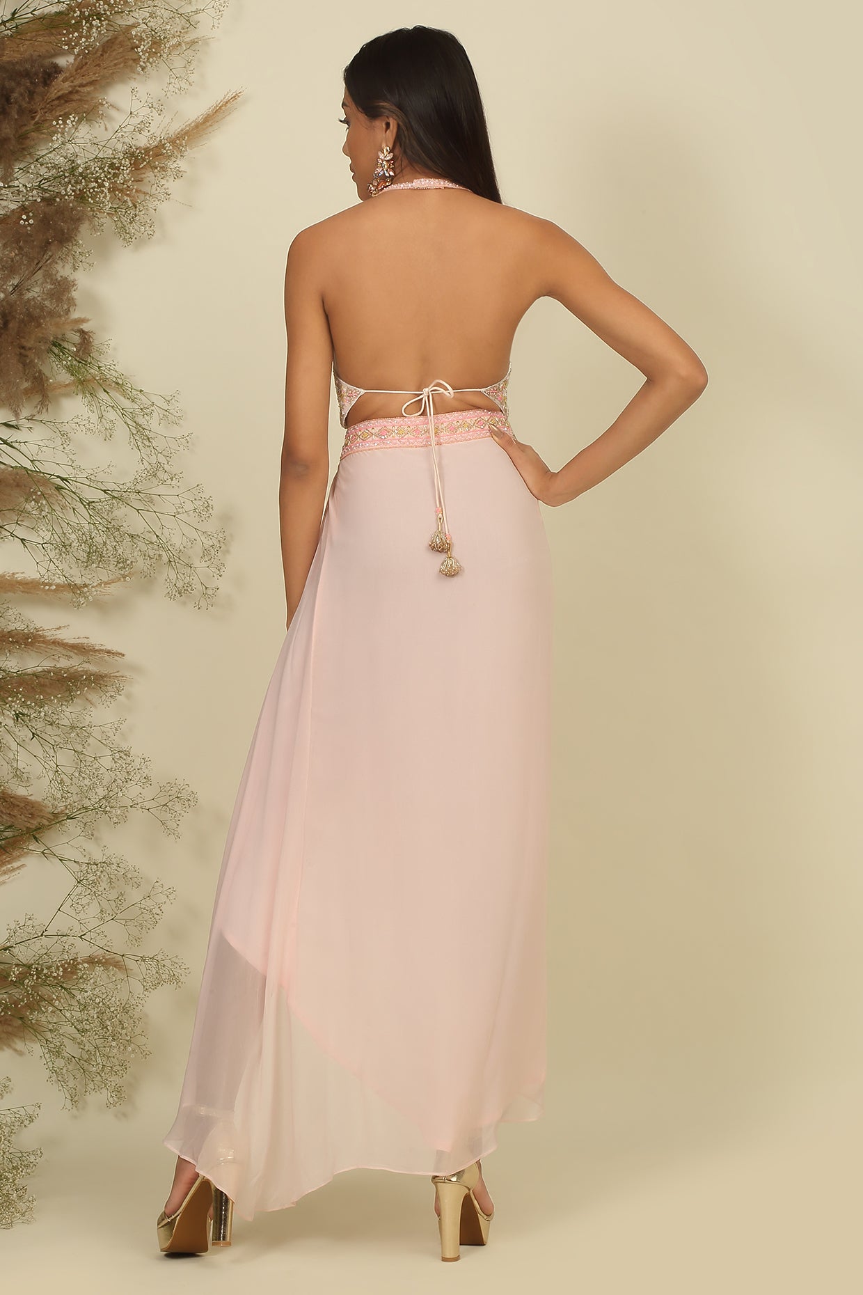 Serene Drapes Ombre Dhoti Ensemble