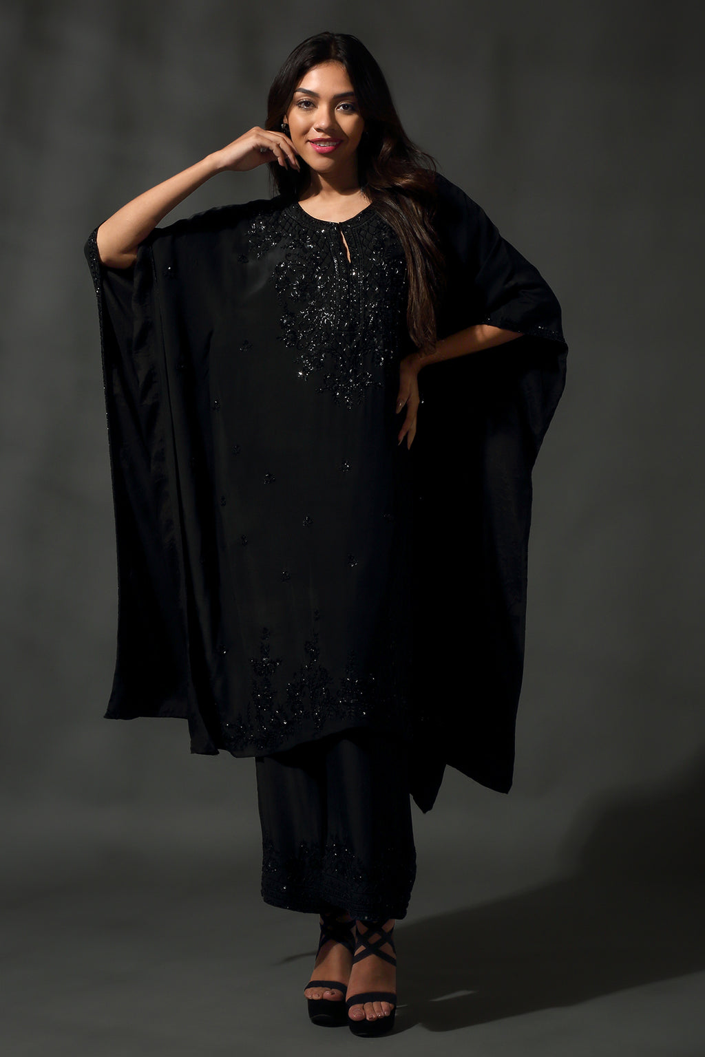 Black Kaftan Set