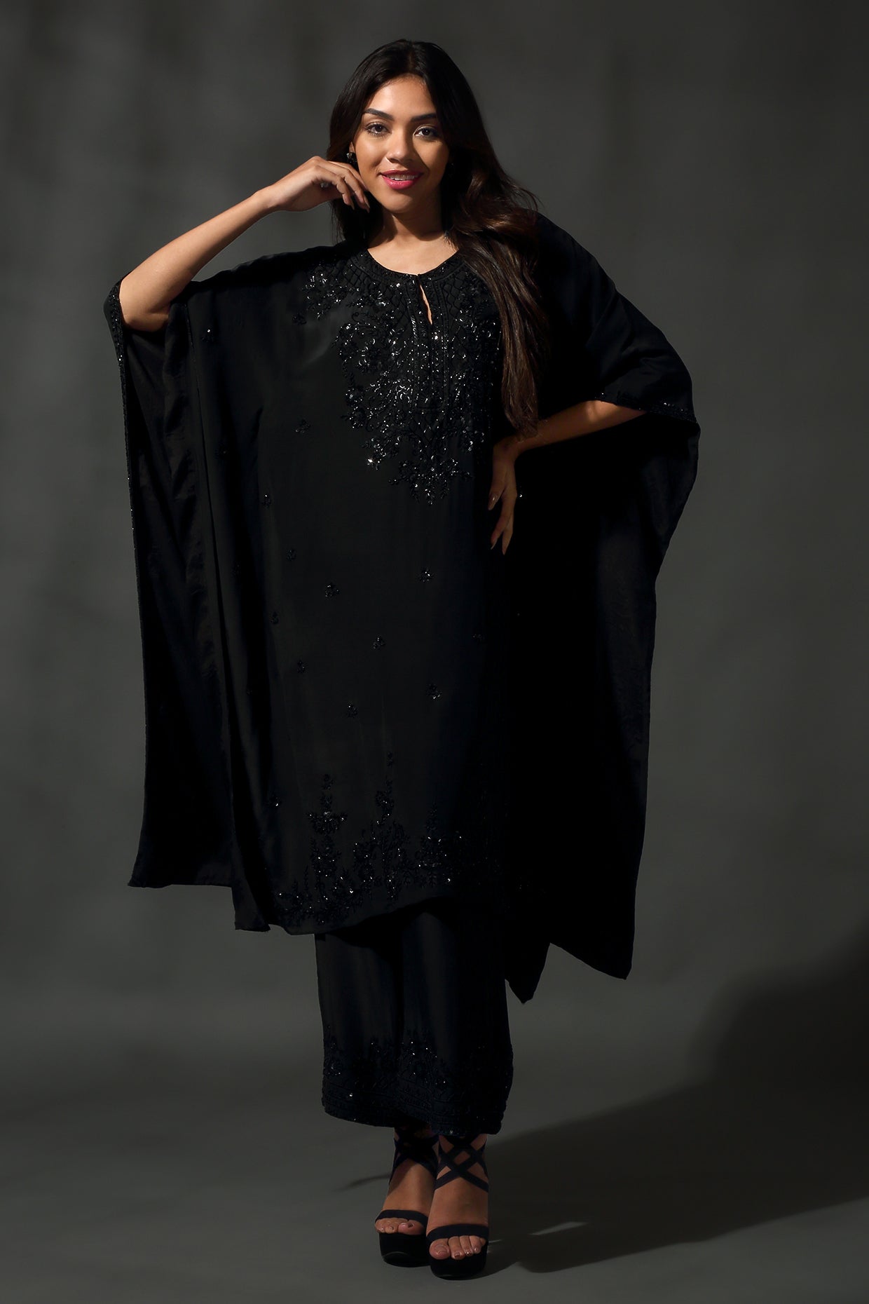 Black Kaftan Set