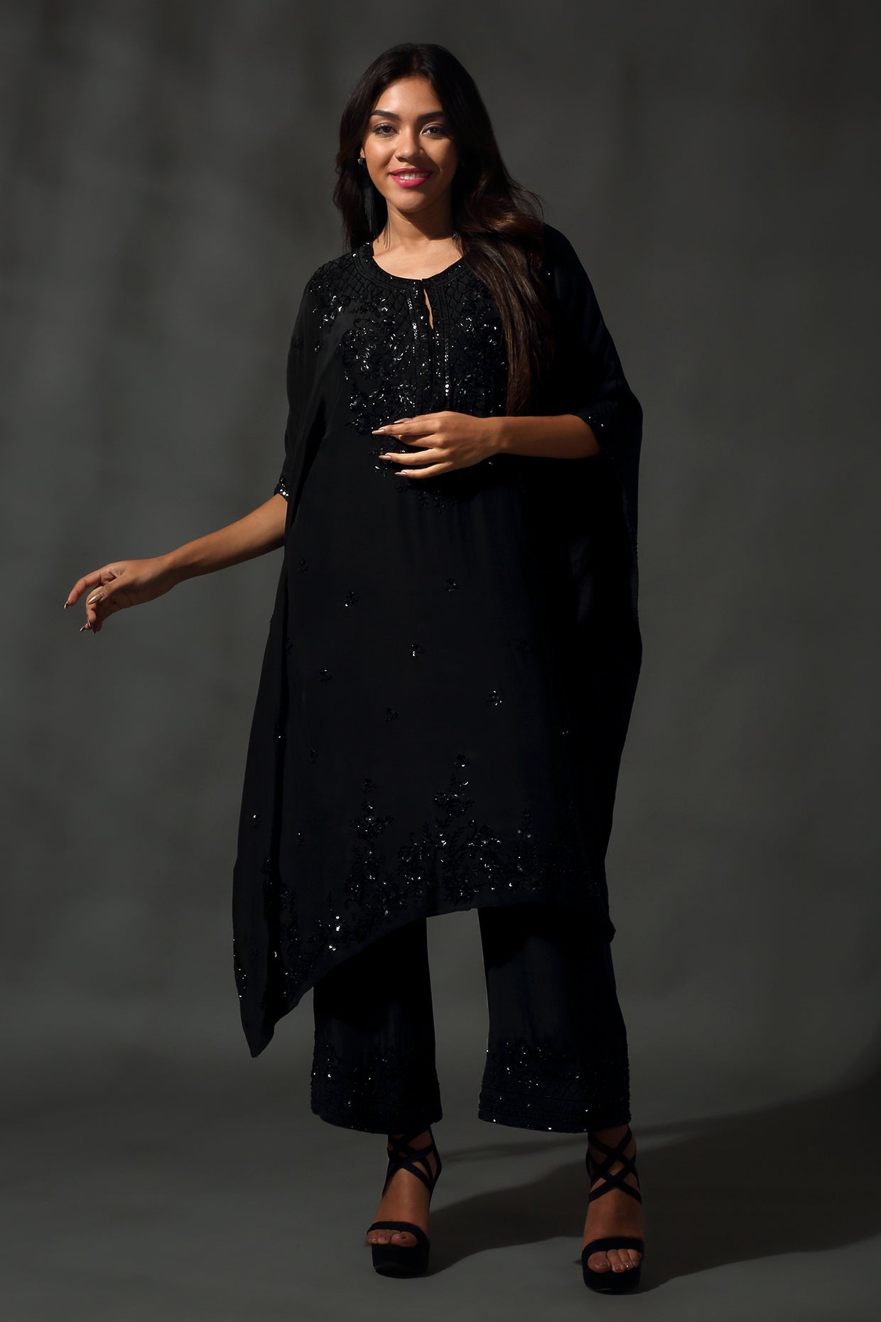 Black Kaftan Set