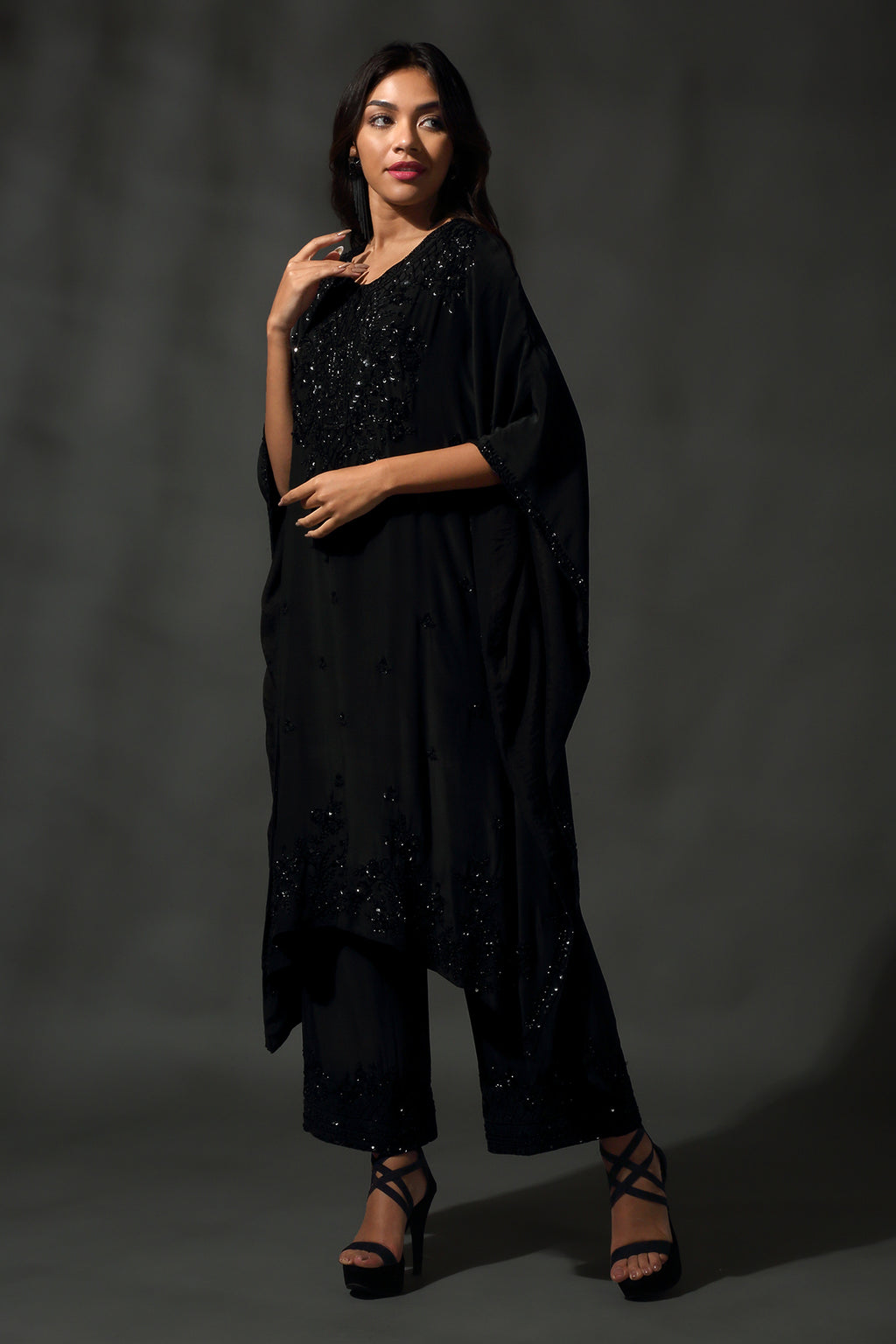 Black Kaftan Set