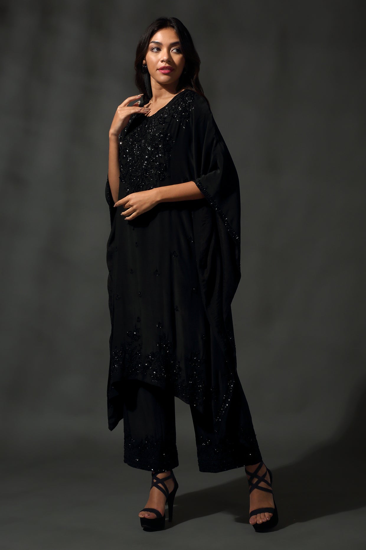 Black Kaftan Set