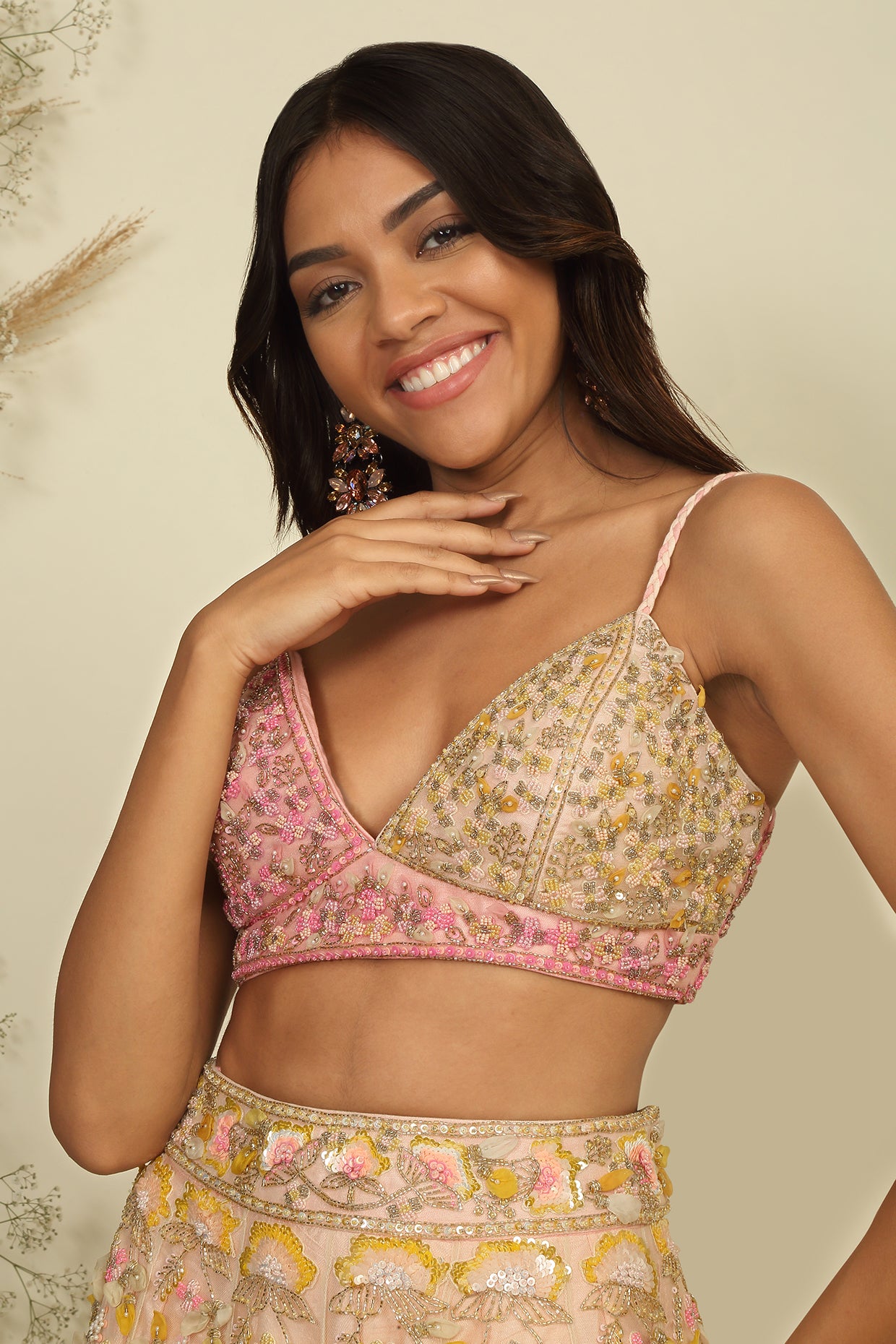 Whispering Petals : The Enchanting Bridal Lehenga