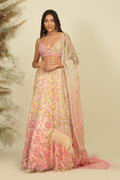 Whispering Petals : The Enchanting Bridal Lehenga