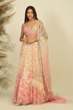 Whispering Petals : The Enchanting Bridal Lehenga