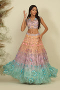 Colourburst Charm : The Unique Multicolored Lehenga