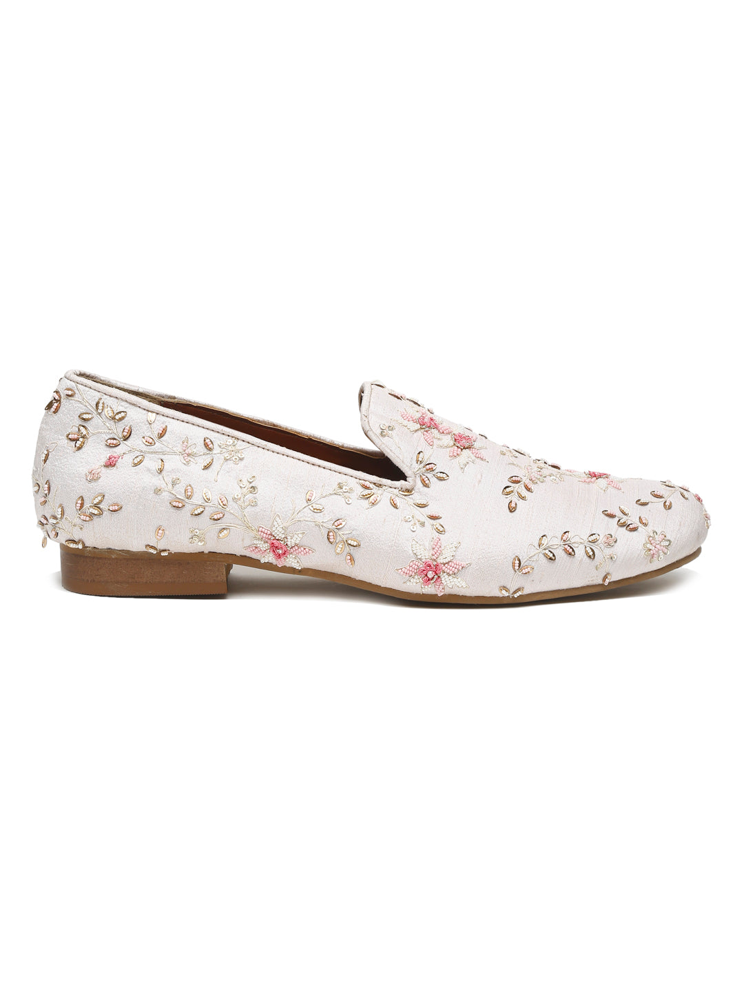 Blush Pink Raw Silk Mens Jutti