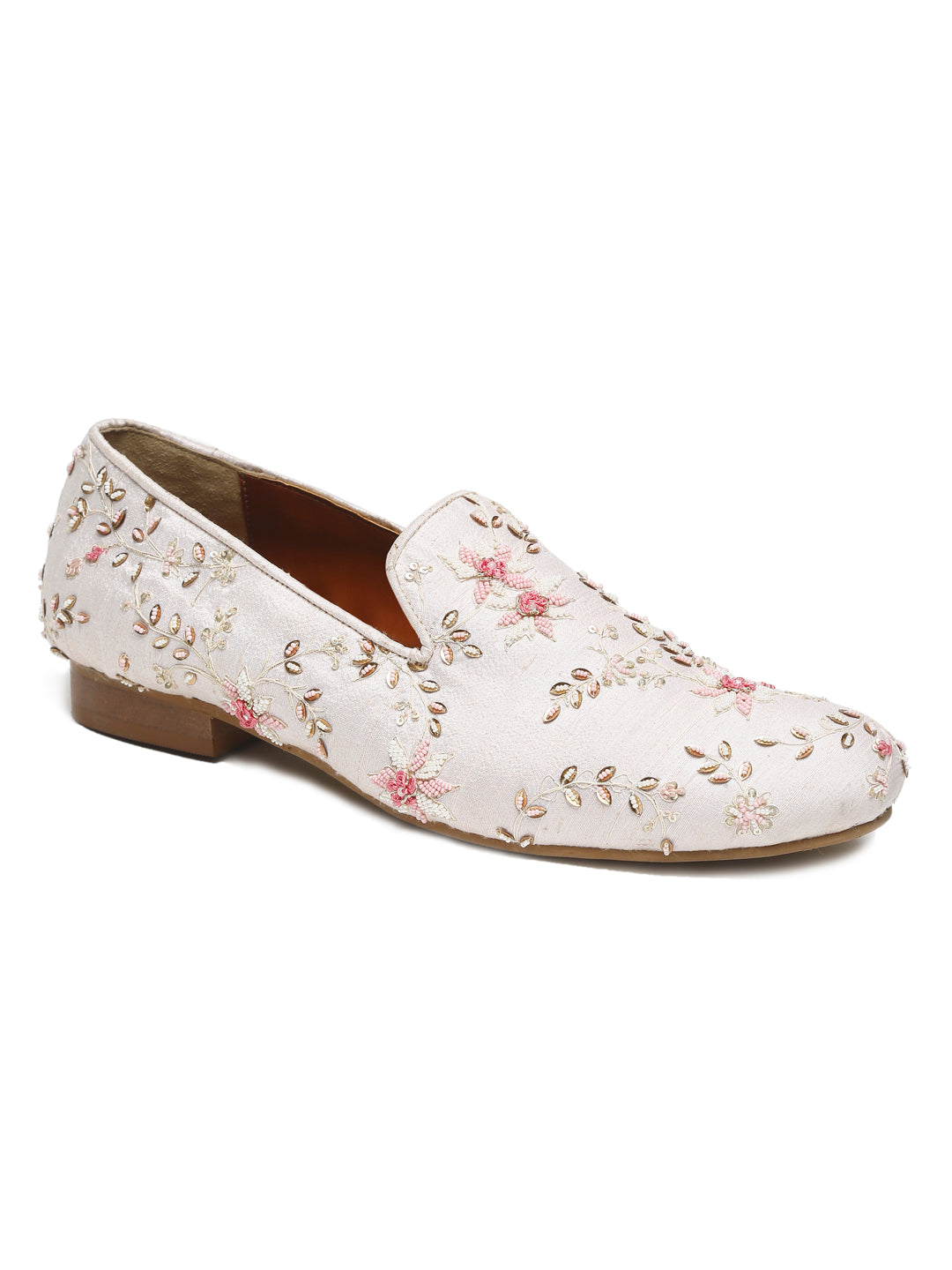 Blush Pink Raw Silk Mens Jutti