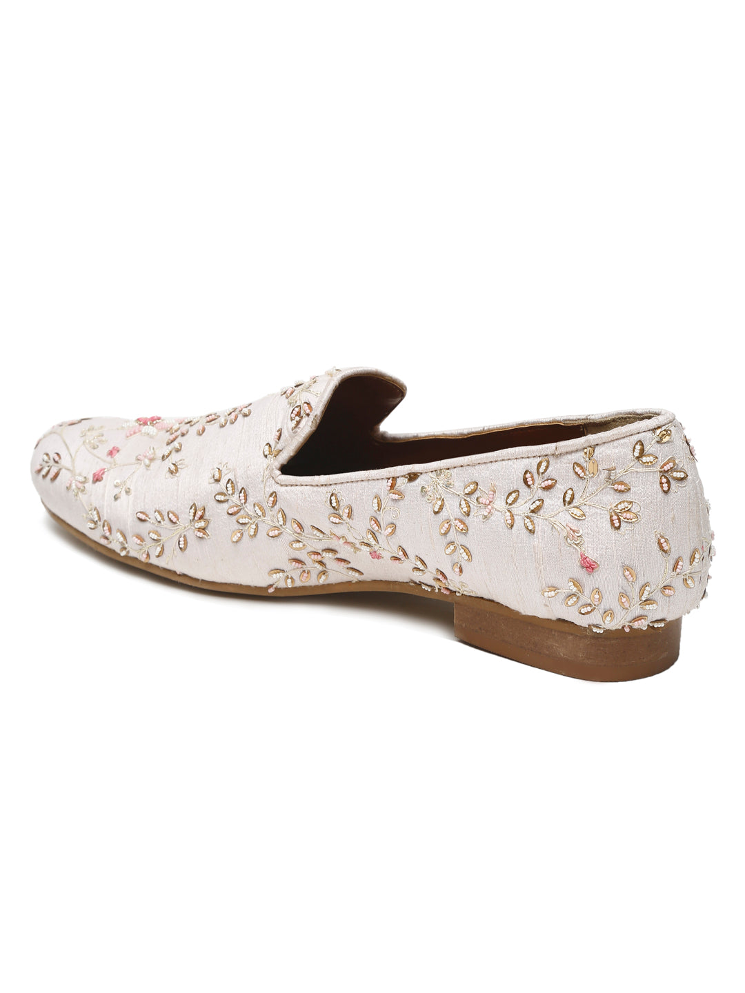 Blush Pink Raw Silk Mens Jutti