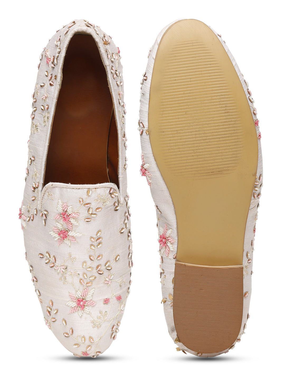 Blush Pink Raw Silk Mens Jutti