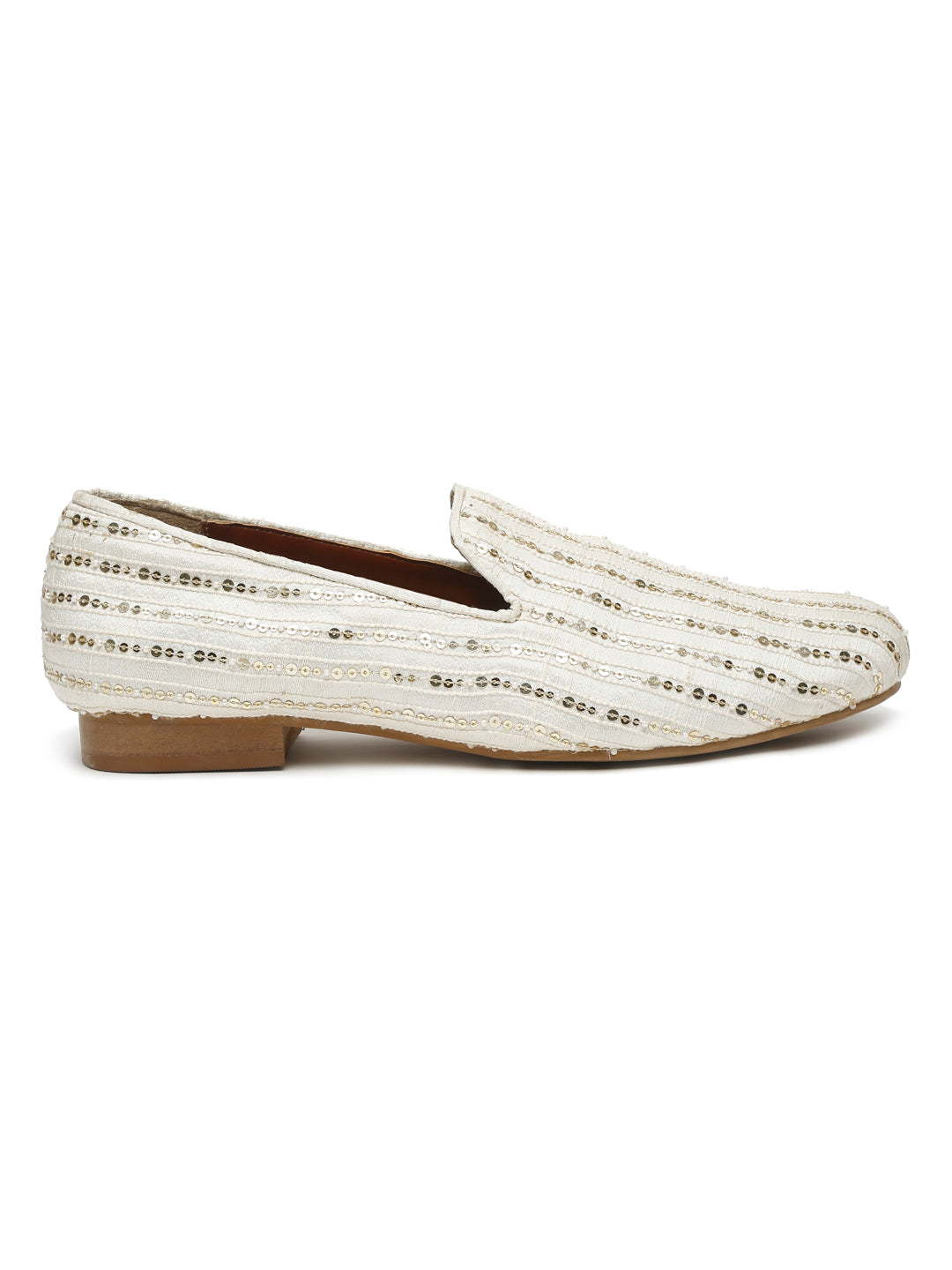 Ivory Raw Silk Mens Jutti