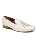 Ivory Raw Silk Mens Jutti