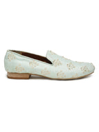 Mint Green Raw Silk Mens Jutti
