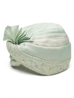 Ombre  Dyed Sky Blue And Ivory  Men'S Pagri