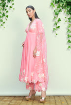 Bubblegum Pink Anarkali Set