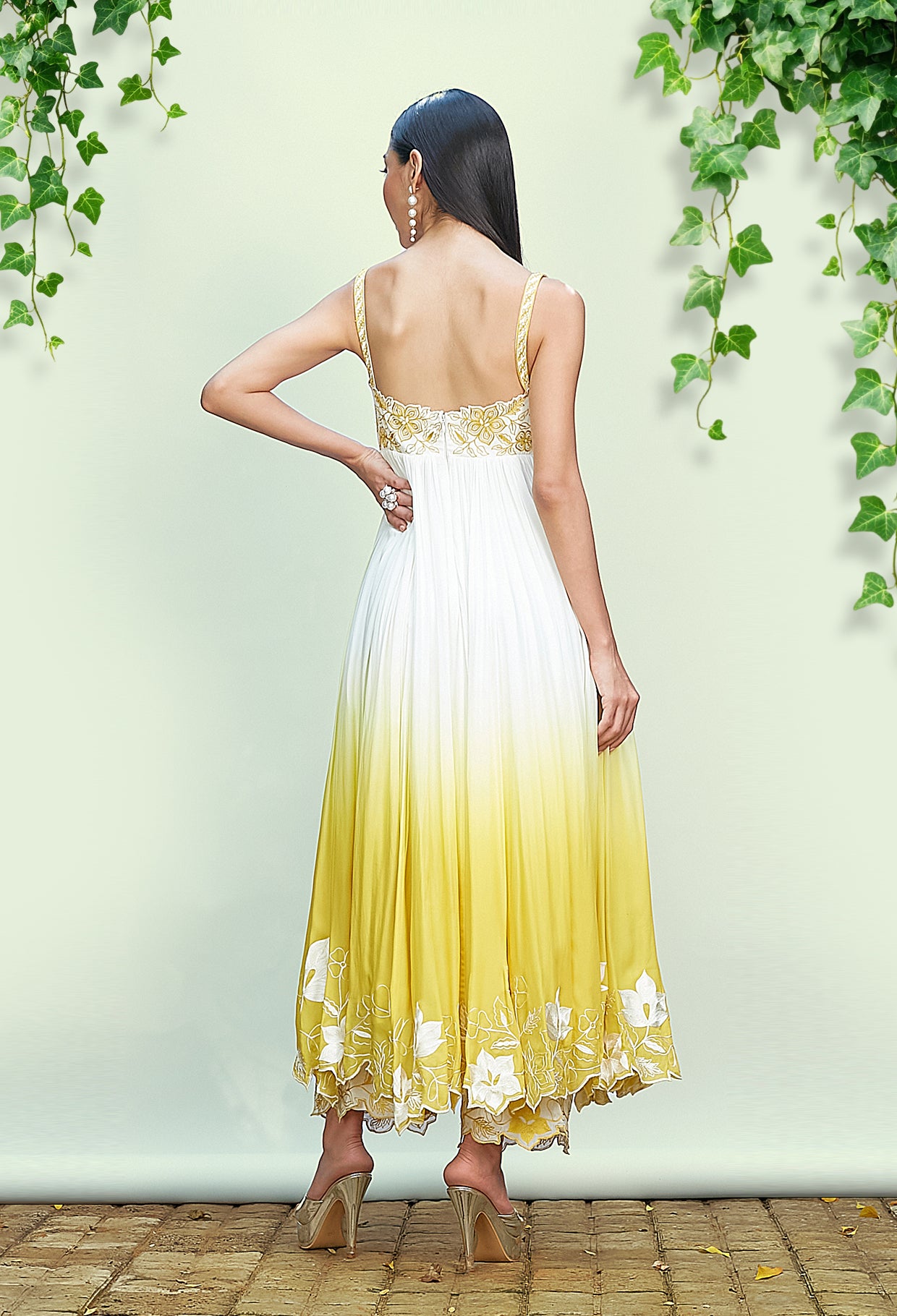 Ombre Dyed Anarkali Set