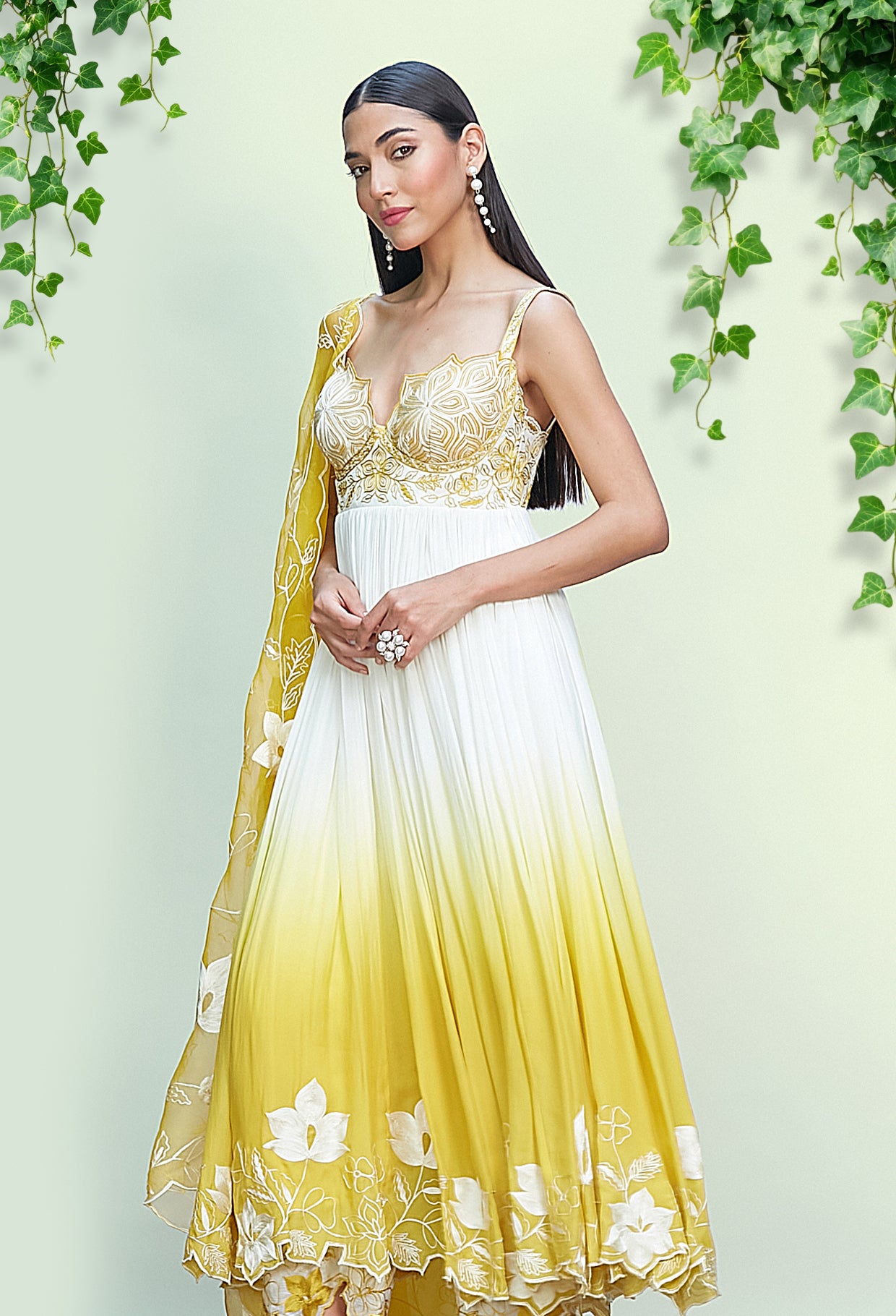 Ombre Dyed Anarkali Set