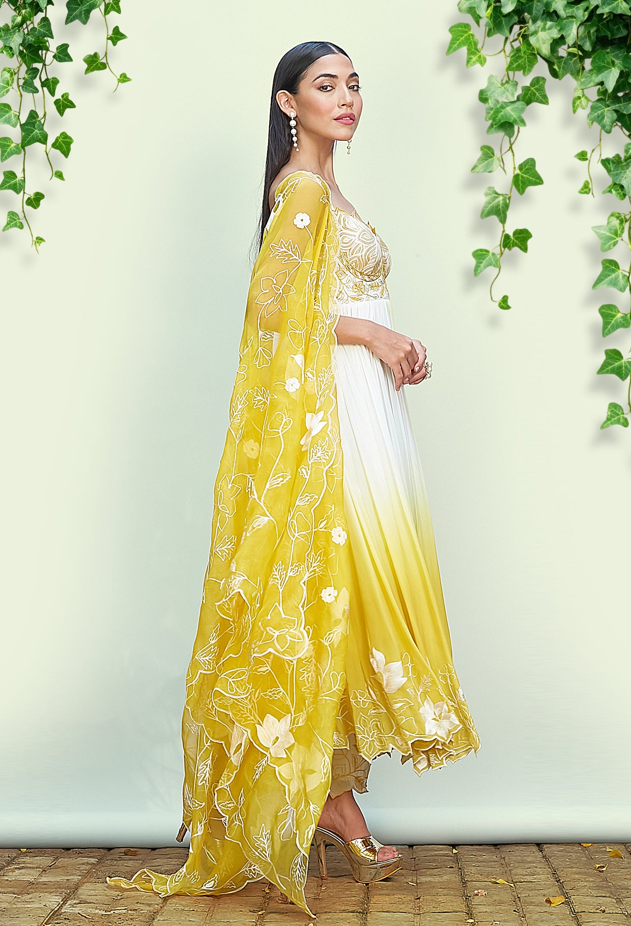 Ombre Dyed Anarkali Set