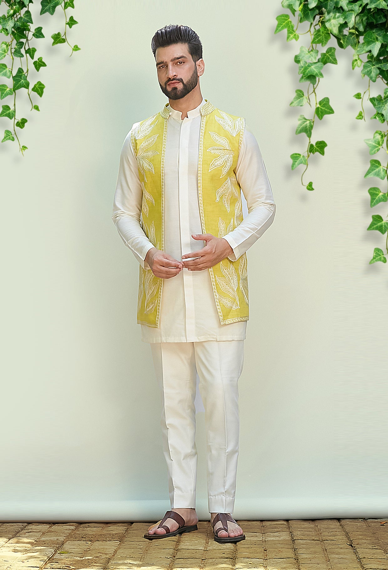 Short Kurta Style Jacket Set