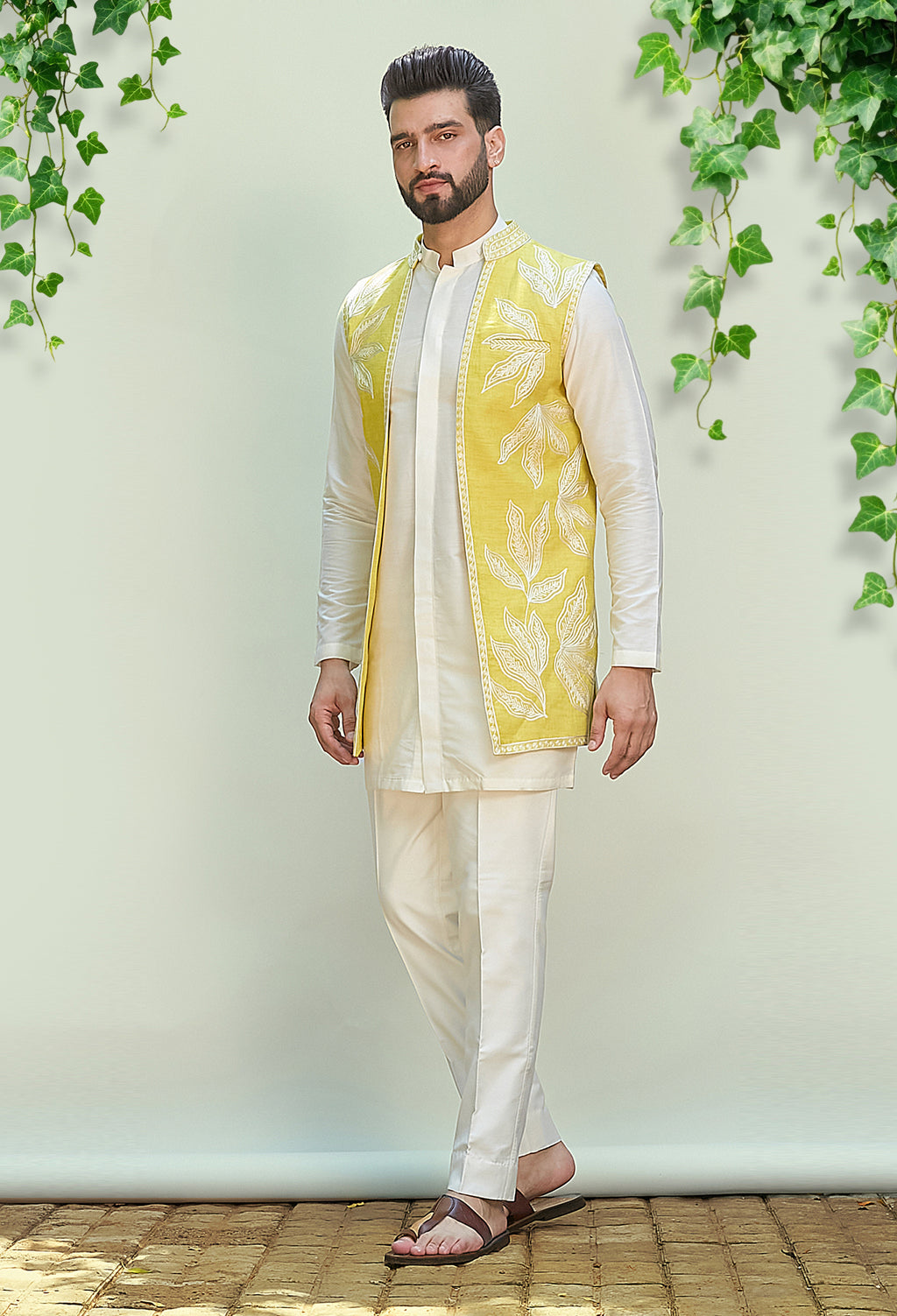 Short Kurta Style Jacket Set