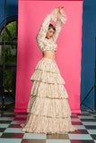 GOLD SHIMMER 5 TIERED LEHENGA SET