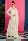 Ivory Shimmer Anarkali Set